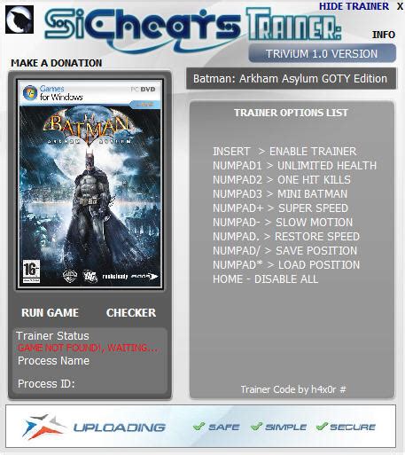 batman arkham asylum goty edition trainer